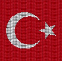 Turkish Flag knitted winter sweaters pattern
