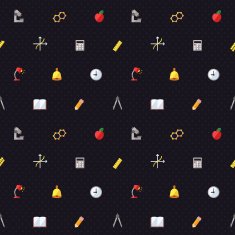 Education and science vector pattern with dots Modern flat design N2