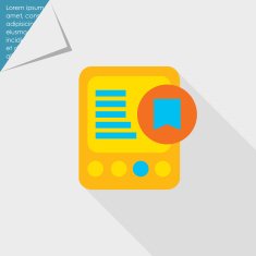 Tablet computer and tag icon