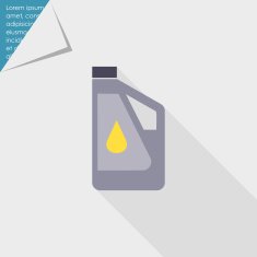 Plastic bottle of engine oil