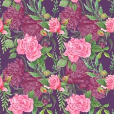 Boho Chic Watercolor Floral Pattern