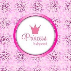 Princess Crown Frame Vector Illustration N7