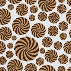 abstract rounded striped circle seamless pattern eps10