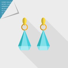 Earrings with gemstones