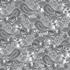 Vintage floral hand drawn seamless pattern Vector N11