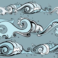Sea waves Seamless background N13