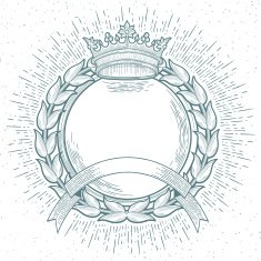 Monochrome trendy vintage emblem