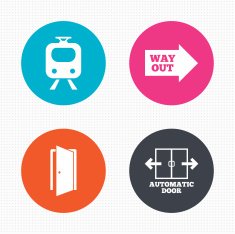 Train railway icon Automatic door symbol N3