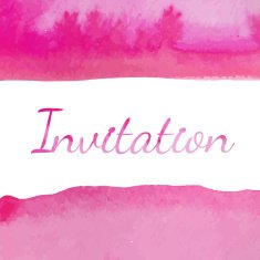 Invitation with watercolor background Vector