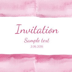 Invitation with watercolor background Vector N2