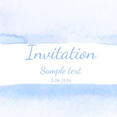 Invitation with watercolor background Vector N3