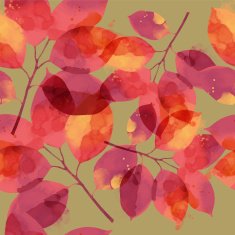 watercolor vector autumn pattern N34