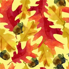 watercolor vector autumn pattern N37