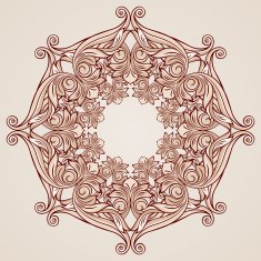 Rose pink floral pattern N17
