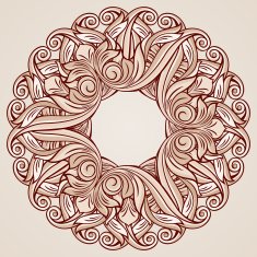 Rose pink floral pattern N18