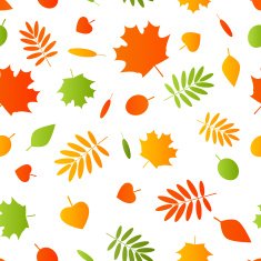 Seamless pattern with autumn leaves N30