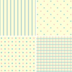 Set of 4 retro background patterns