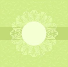 Green card with floral pattern