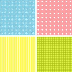 Set of 4 cute background patterns