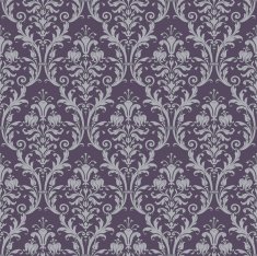 damask seamless pattern in purple and gray