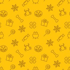 Halloween vector seamless pattern N6