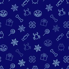 Halloween vector seamless pattern N9