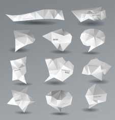 Abstract modern polygonal bubble label website N13
