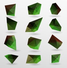 Abstract modern polygonal bubble label website N22