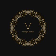 Vintage Frame Vector illustration Geometric Line Design N2