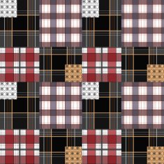 Patchwork seamless pattern checkered plaid background