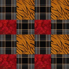 Patchwork seamless pattern checkered plaid background N3