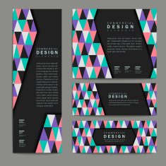 abstract colorful triangles background banners