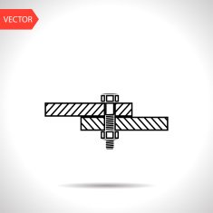 Bolt and nut icon vector illustration N30