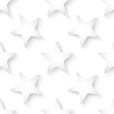 Abstract white vector 3d seamless background with stars N2