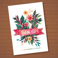 Typographic Beautiful Floral Greeting Card N9