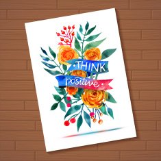 Typographic Beautiful Floral Greeting Card N10
