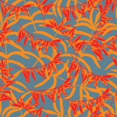 Seamless exotic background with tropical leaves