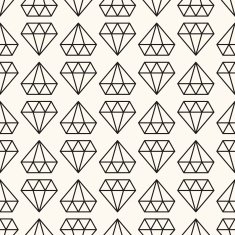 Vector seamless retro pattern with diamonds