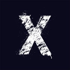 Grunge letter X