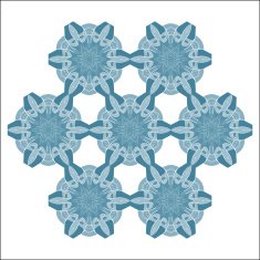 Flower pattern blue delicate colors N6