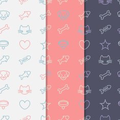 Pets pattern set