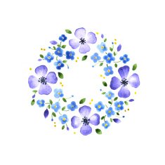 Watercolor floral decorative element N2