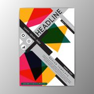 Modern flyer design magazine brochure report business abstract background Vector