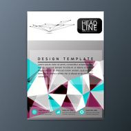 Flyer magazine brochure business template abstract background A4 size-Vector illustration
