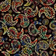 Colorful endless background in oriental style ornament Vector illustration