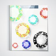 Design of the catalog cover with large diamonds