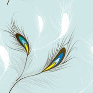 Peacock Feathers Seamless Pattern N3