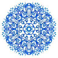 Watercolor blue mandala