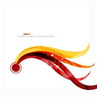 Red and orange color lines composition N4