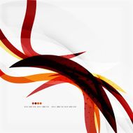 Red and orange color lines composition N6